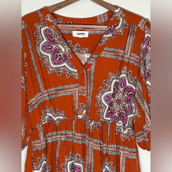 Porridge Isabel Anthropologie Dress Boho Paisley Tunic Dress Small - Picture 3 of 9